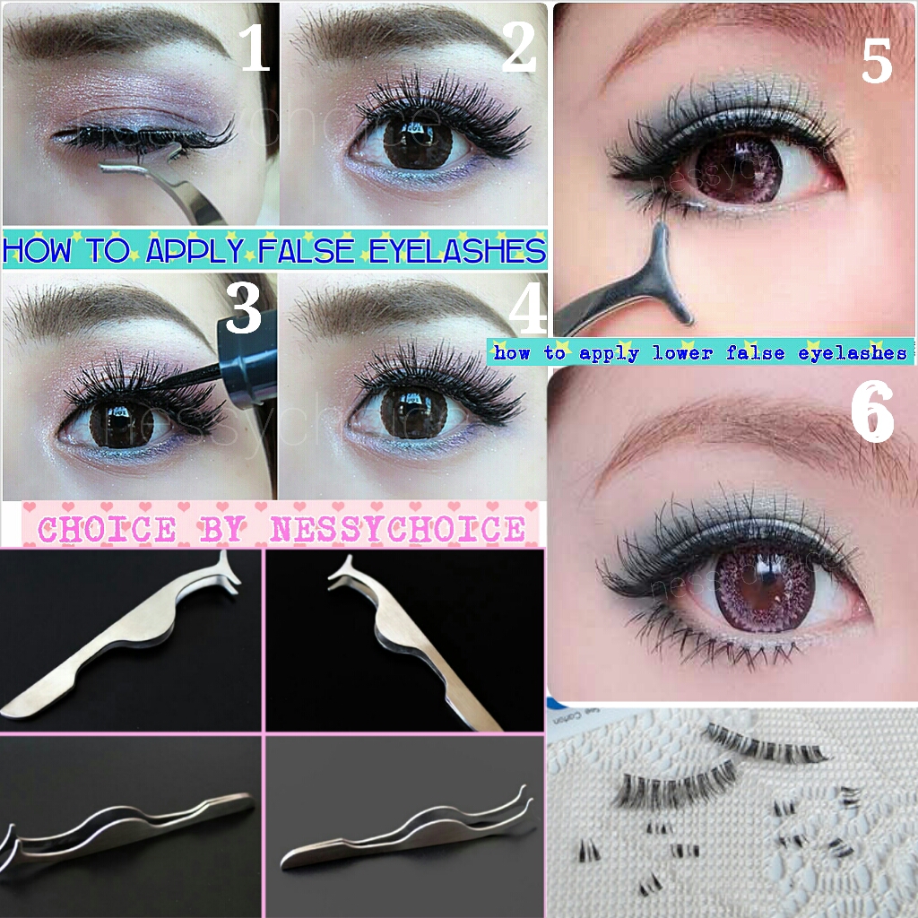 How to use Multifunctional choice False eyelashs tweezer